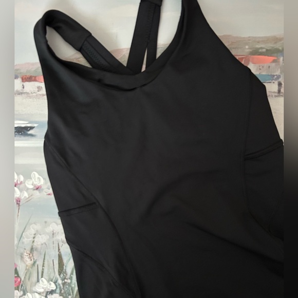 lululemon athletica Tops - LULULEMON Black Crossover Racerback Tank Top Exercise Gym Workout Yoga